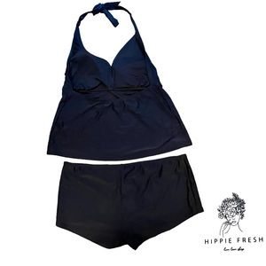 Catalina Swimwear Black Tankini and Boy Shorts Size 1X/XG/16W